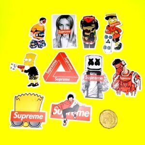 3/$20 brand new 10x waterproof Supreme stickers